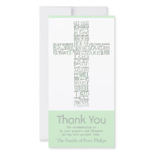 Cartões de agradecimentos cristãos da simpatia de