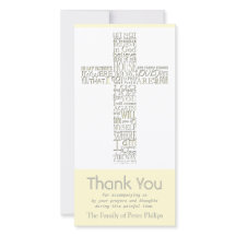 Cartões de agradecimentos cristãos da simpatia de