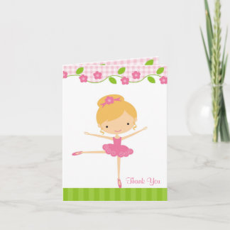 Cartões de agradecimentos da Ballerina Girl