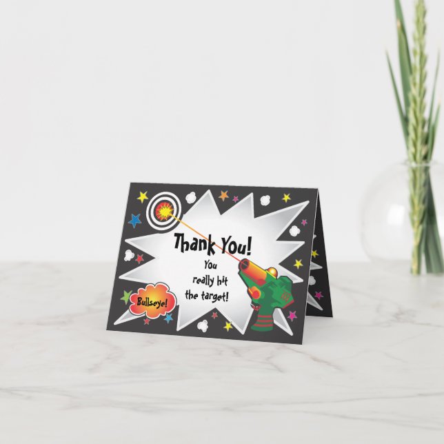 Cartões de agradecimentos da etiqueta laser (Frente)