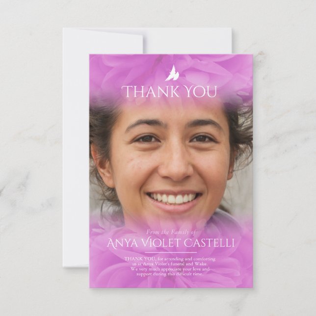 Cartões de agradecimentos da família de fotos com  (Frente)