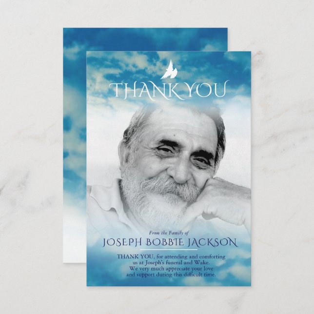 cartões de agradecimentos da família de fotos do c (Frente/Verso)