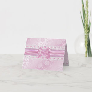 Cartões de agradecimentos da flor cor-de-rosa & d
