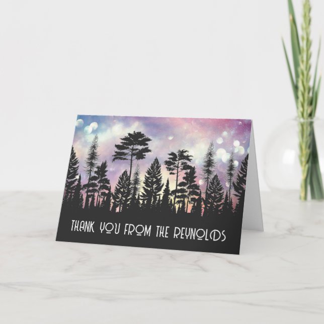 Cartões de agradecimentos da Floresta de Magic Bok (Frente)