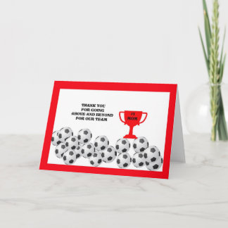 Cartões de agradecimentos da mãe do futebol