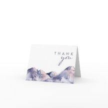 Cartões de agradecimentos da montanha de inverno