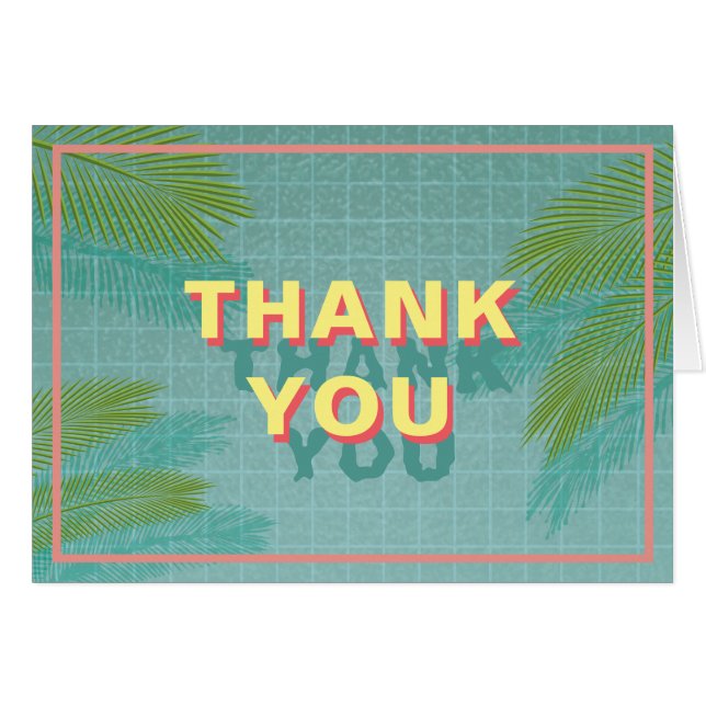 Cartões de agradecimentos da Piscina (Frente horizontal)