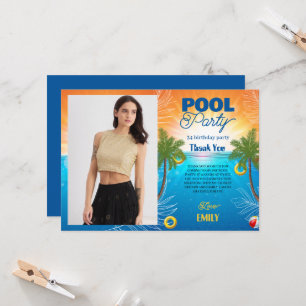 cartões de agradecimentos da piscina de 34 anos
