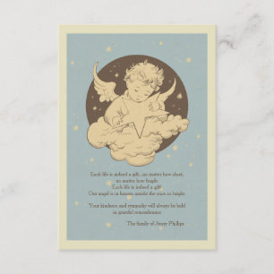 Cartões de agradecimentos da simpatia do anjo da