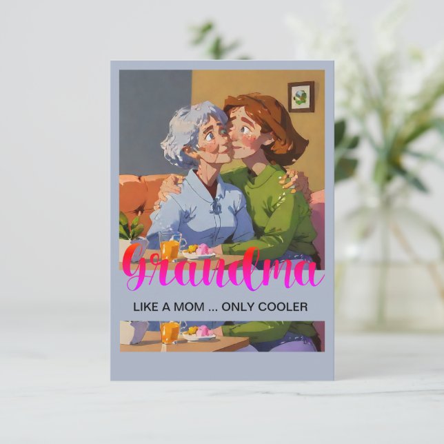 Cartões de agradecimentos da vovó dia de as mães (Em pé/Frente)