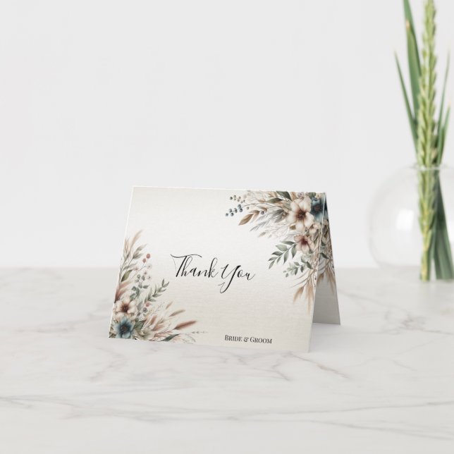 Cartões de agradecimentos das Flores Azuis de Mari (Frente)