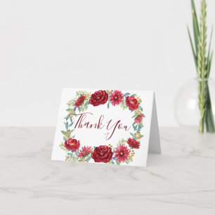 Cartões de agradecimentos das Flores de Aquarela 