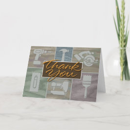 Cartões de agradecimentos das rotas de construção