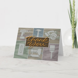 Cartões de agradecimentos das rotas de construção