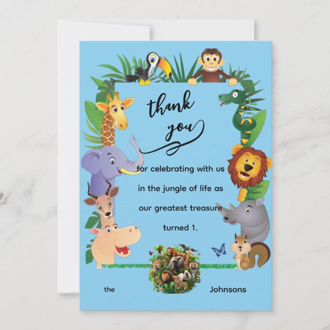 Cartões de agradecimentos de 1rua de aniversário d (Frente)