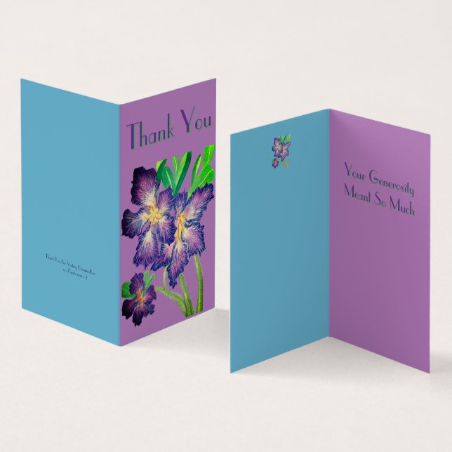 Cartões de agradecimentos de Adenio Roxo (Interior e exterior)