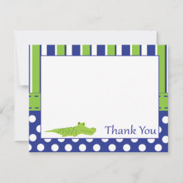 Cartões de agradecimentos de Alligador do Baby Boy