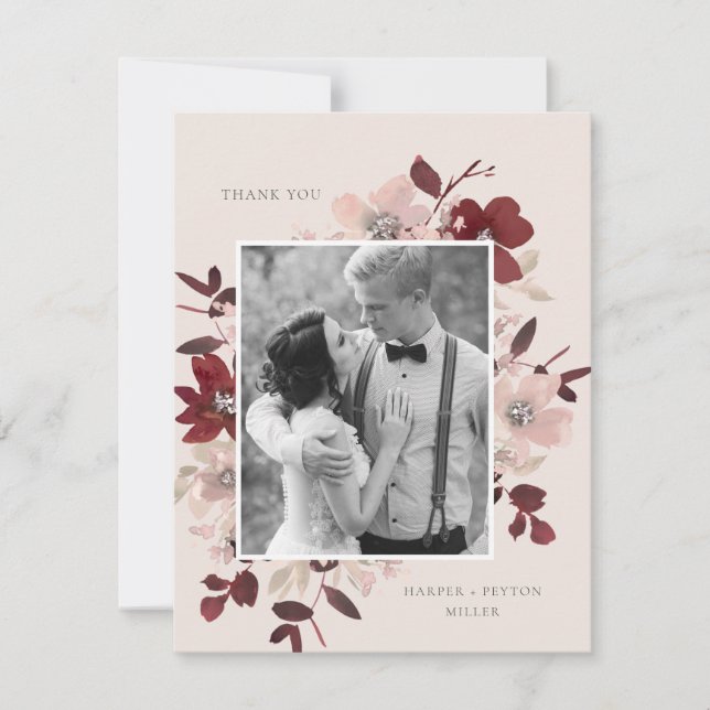 Cartões de agradecimentos De Amor De Jardim (Frente)