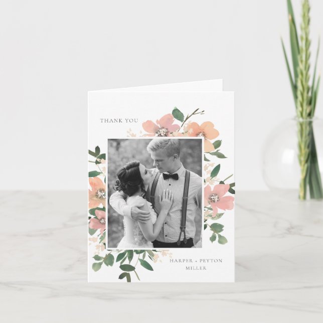 Cartões de agradecimentos De Amor De Jardim (Frente)