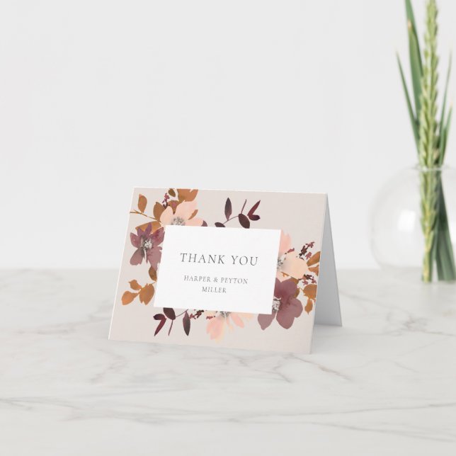 Cartões de agradecimentos De Amor De Jardim (Frente)