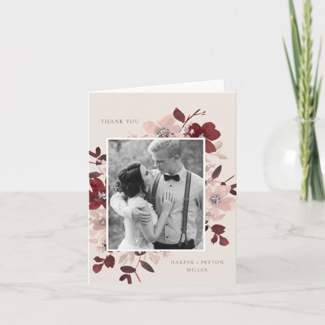 Cartões de agradecimentos De Amor De Jardim (Frente)