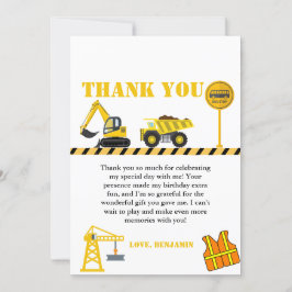 Cartões de agradecimentos de aniversário da constr