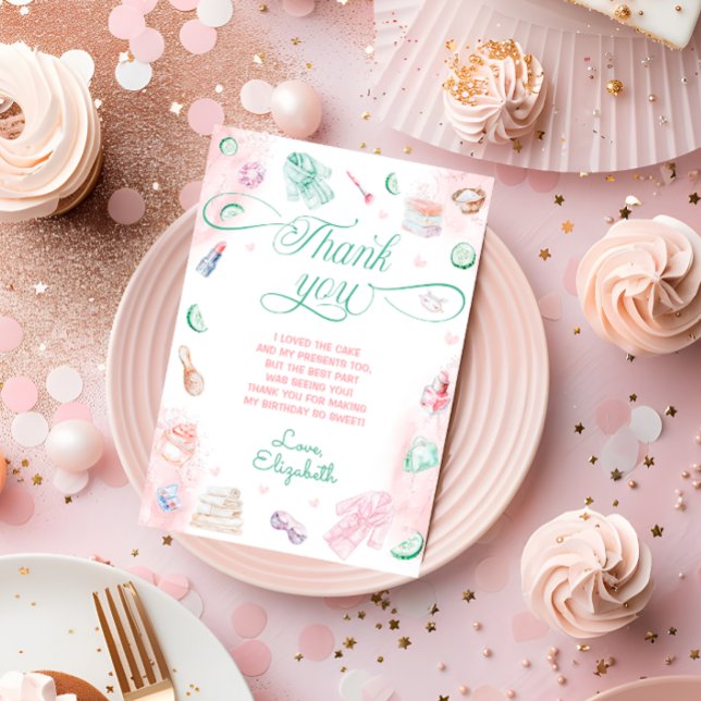 Cartões de agradecimentos de aniversário da Spa Pa (Criador carregado)