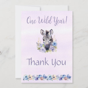 Cartões de agradecimentos de Aniversário da Zebra