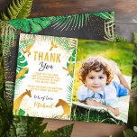 Cartões de agradecimentos de Aniversário de Animai<br><div class="desc">Cartões de agradecimentos de Aniversário de Animais da Selva Dourada</div>