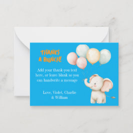 cartões de agradecimentos de Aniversário de crianç