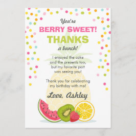 Cartões de agradecimentos de aniversário de Fruta 