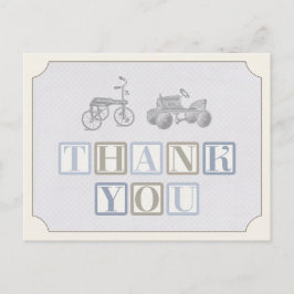 cartões de agradecimentos de aniversário de menino