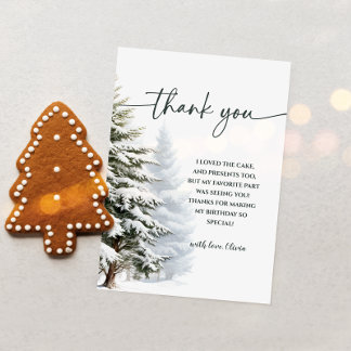 Cartões de agradecimentos de Aniversário de Winter