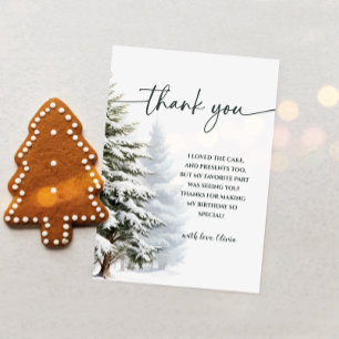 Cartões de agradecimentos de Aniversário de Winter