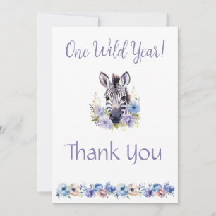 Cartões de agradecimentos de Aniversário de Zebra 