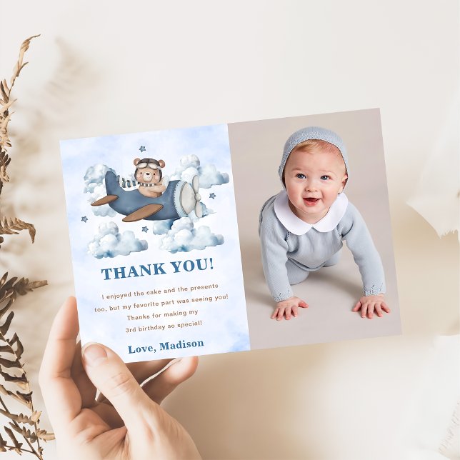 Cartões de agradecimentos de Aniversário do Avião  (Criador carregado)