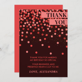 Cartões de agradecimentos de Aniversário do Confet