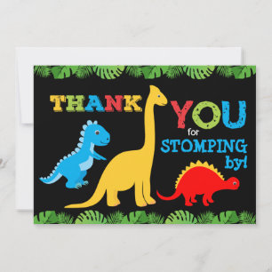 Cartões de agradecimentos de Aniversário do Dino