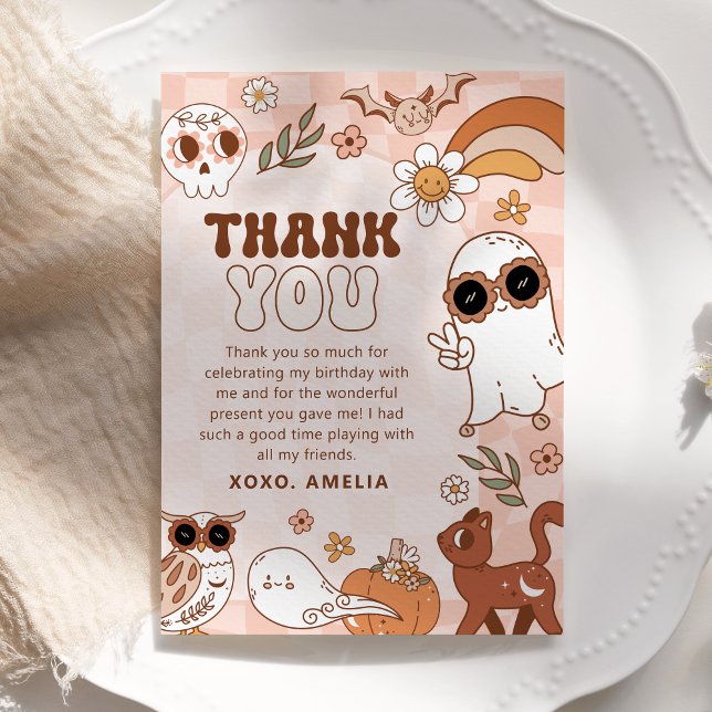 Cartões de agradecimentos de aniversário do Hallow (Criador carregado)