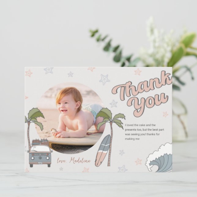 Cartões de agradecimentos de Aniversário do Oceano (Em pé/Frente)