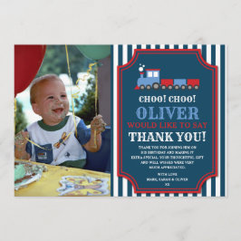 Cartões de agradecimentos de aniversário do trem