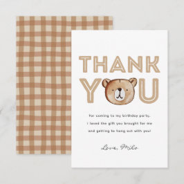 Cartões de agradecimentos de aniversário do Urso x
