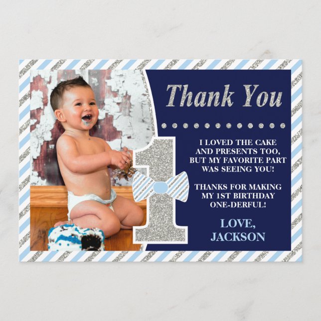 Cartões de agradecimentos de aniversário maravilho (Frente)