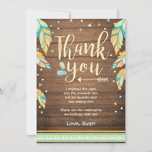 Cartões de agradecimentos de aniversário selvagem  (Frente)