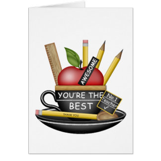 Cartões de agradecimentos de Apple Teacup do Profe