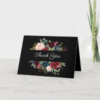 Cartões de agradecimentos de Aquarela Floral Elega