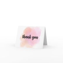 Cartões de agradecimentos de Aquarela - Rosa e Pês