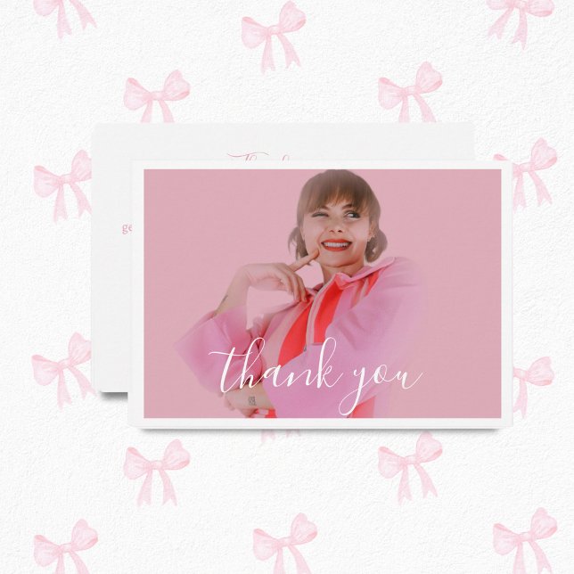 Cartões de agradecimentos de Arco leve Coquette Ph (Criador carregado)