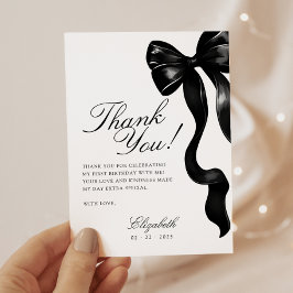 Cartões de agradecimentos de Arco preto Elegante 1