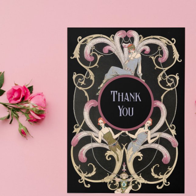 Cartões de agradecimentos De Arte Festiva Deco Dob (Criador carregado)